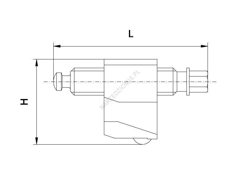 Rysunek techniczny: Zespół śruby pociągowej z obsadą do imadeł ŚP Z OB 120x55,5 mm - BISON-BIAL